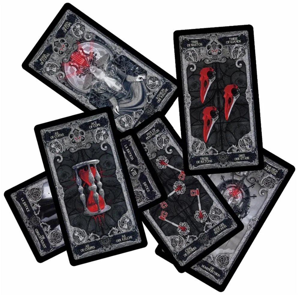 2022 XIII Dark tarot cards deck board game English Spanish French German mysterious divination personal use oracle card game