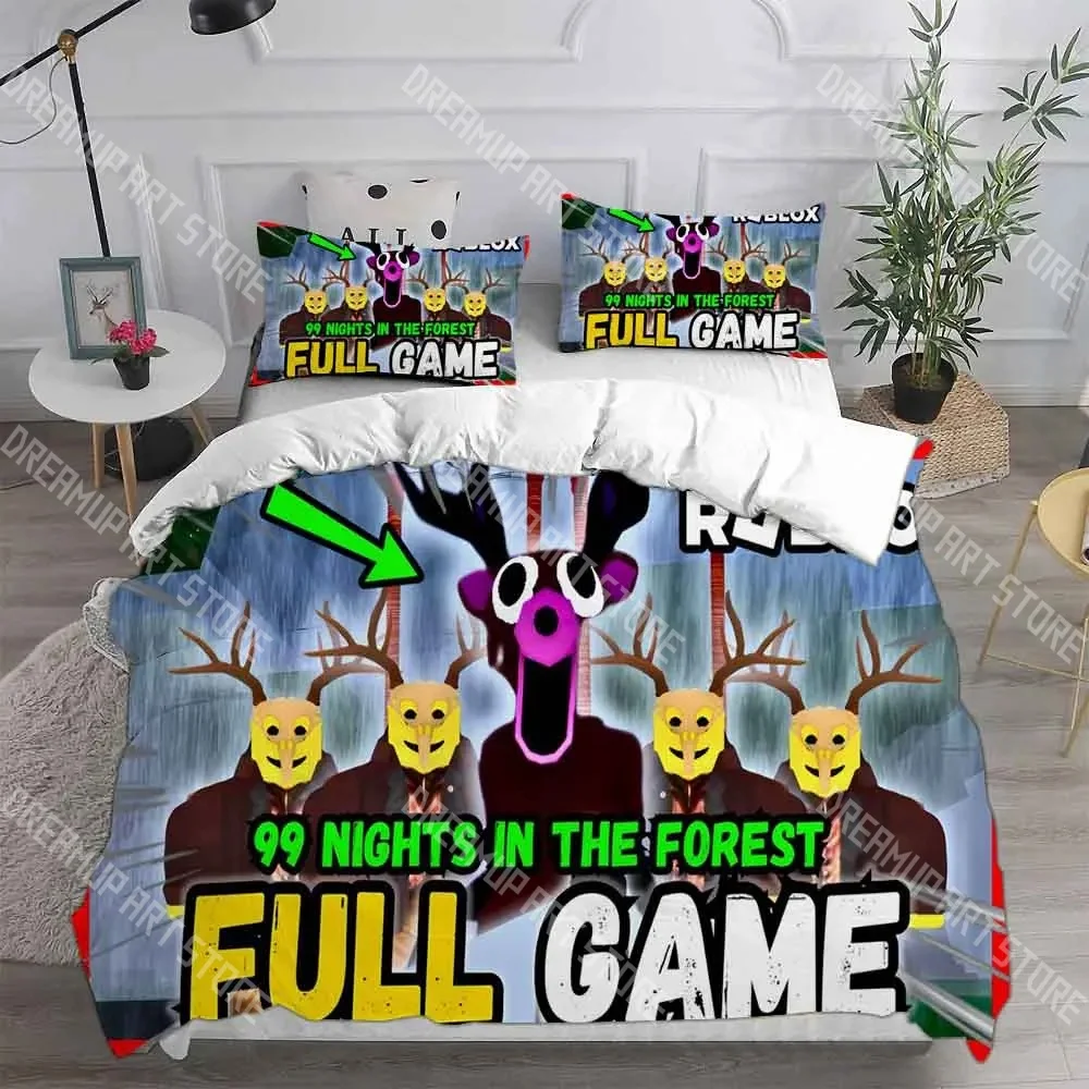 ثلاثية الأبعاد طباعة 99 ليال في الغابة طقم سرير التوأم الملكة الملك كامل الحجم غطاء لحاف المخدة السرير بنين بنات الكبار المنسوجات المنزلية