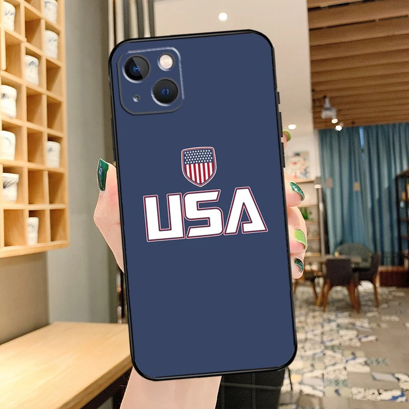 America USA Flag Silicone Phone Case For iPhone 17 Air 17Pro 17 Pro Max Shockproof Soft Full Cover