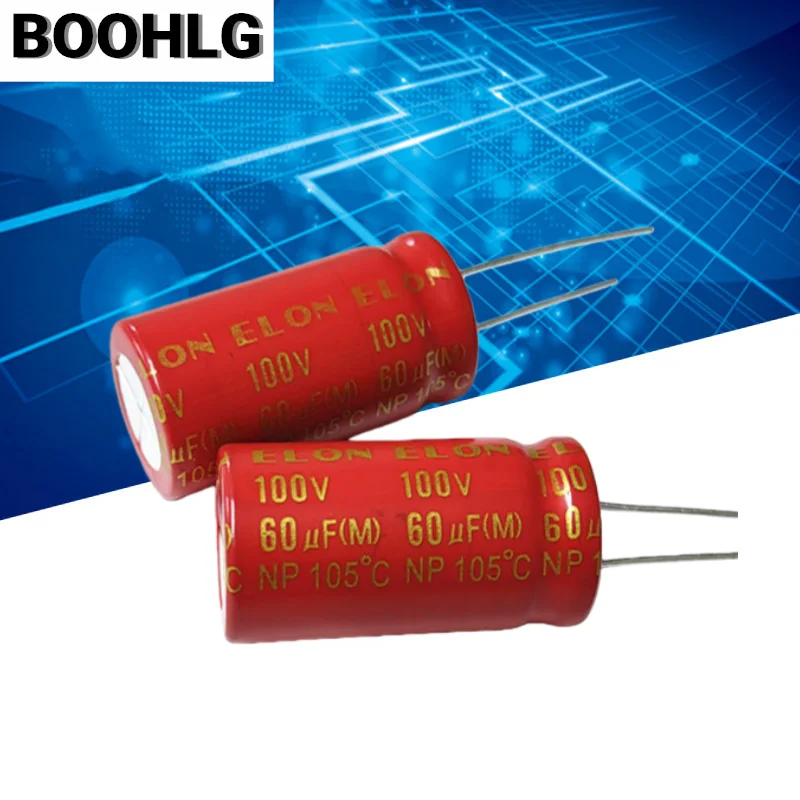 5PCS 100V 60UF 60UF 100V New Original Audio Frequency Division NP Electrolytic Capacitor 18X36