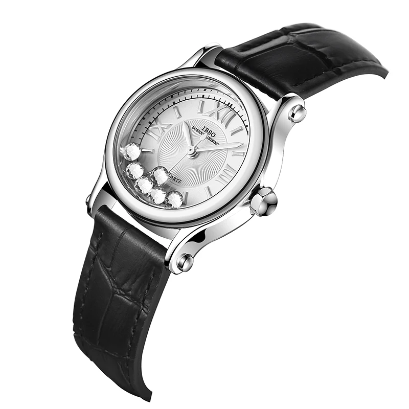 Sang Trọng New Nữ Đồng Hồ Hoa Hồng Vàng Nữ Thương Hiệu Chống Thấm Nước Thép Không Gỉ Đồng Hồ Đeo Tay Nữ Da Xu Hướng Tay Bạc Đồng Hồ Cô Gái Tặng