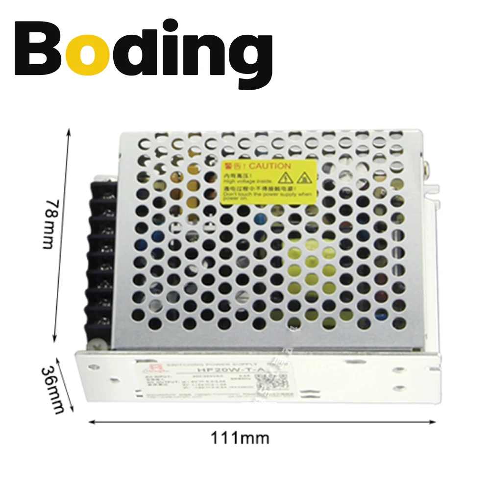 BODING HF20W-T-A Switch Power Supply 5V 0.3-3A 12V 0-1A -12V 0-0.5A Triple Output for Laser Solar Energy Industrial Control