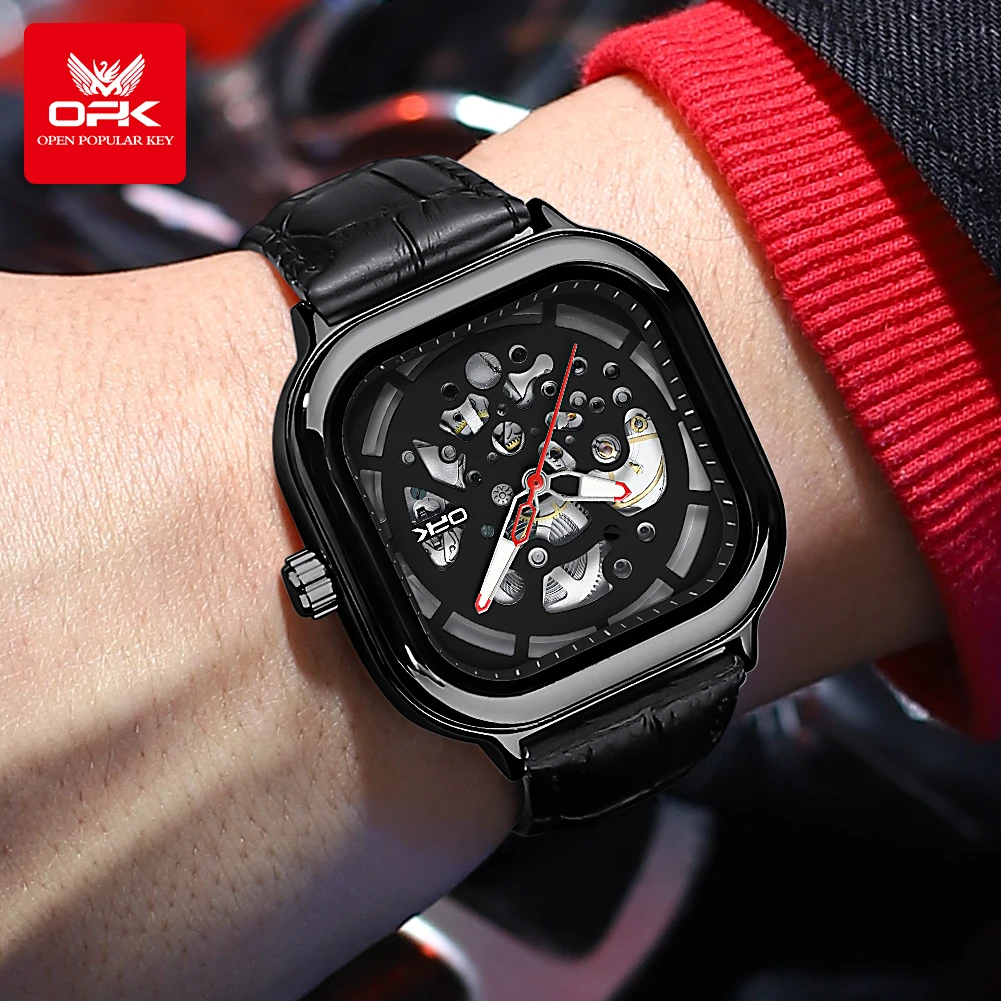 OPK 8173 Watches For Men Casual Simple Original Automatic Mechanical Watch for Man Waterproof Luminous High Quality Wristwatch