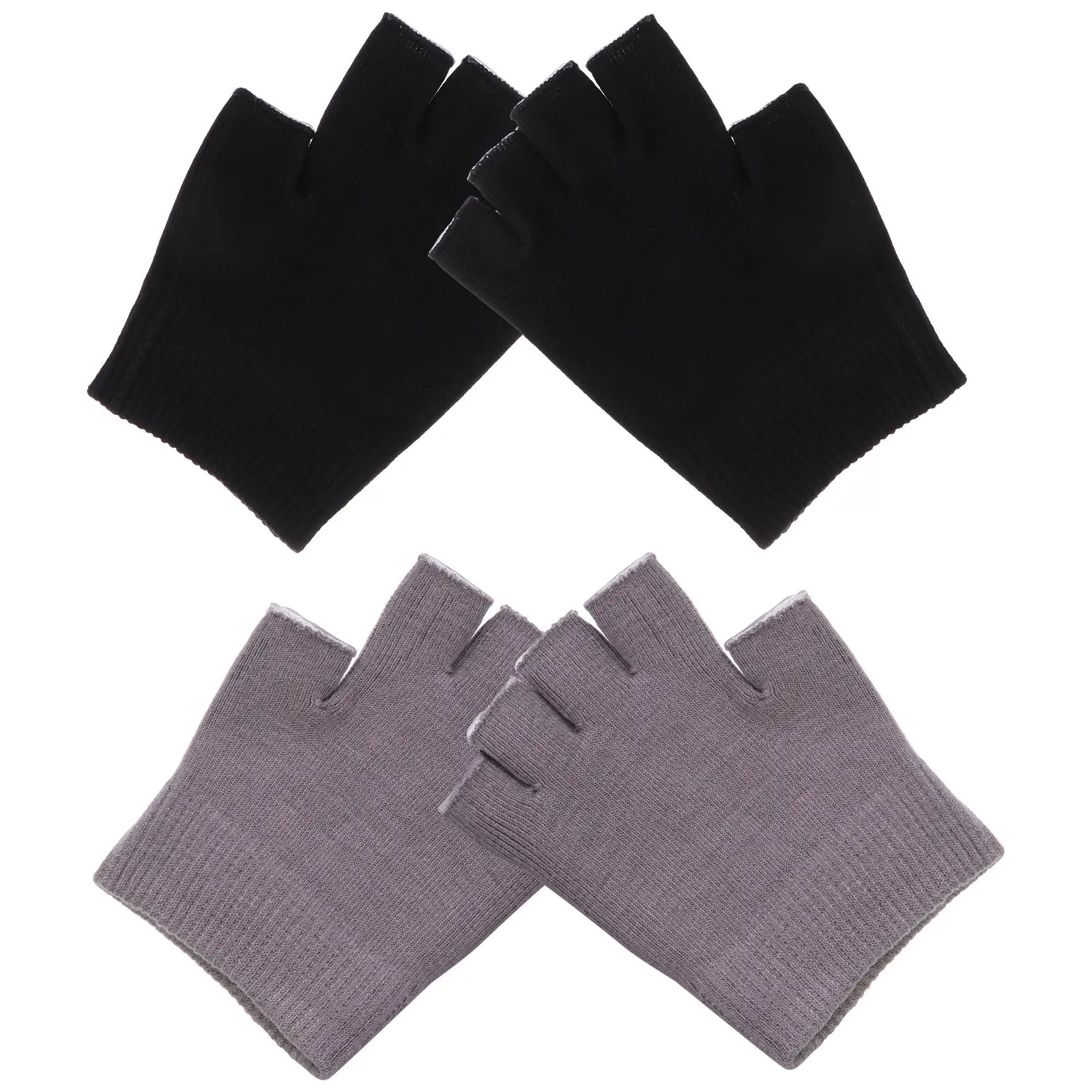 

2 Pcs Gel Moisturizing Gloves For Hands Spa Fingerless Beauty Gloves With Essential Oils Cotton Blend Skin Care Hand Treatment