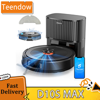Teendow D10S MAX 2-in-1 Robot Vacuum Cleaner and Mop with Auto-empty Station, 4500Pa Powerful Suction, Smart Mapping