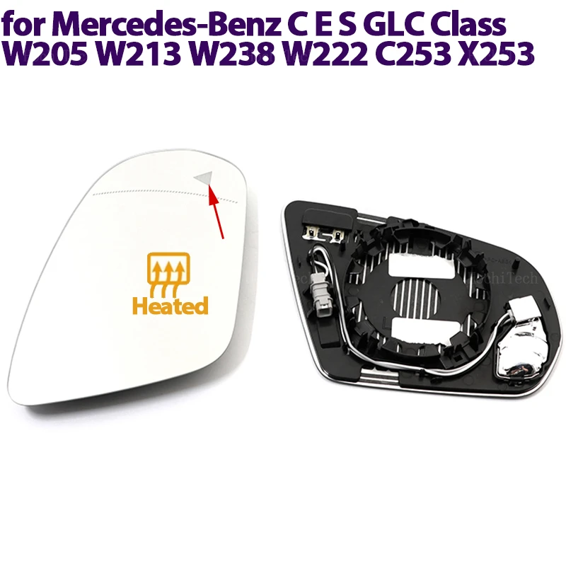 Blind Spot Heated Clear Rear View Side Mirror Glass Lens For Mercedes-Benz Mercedes C E S GLC Class W205 W222 W213 X253