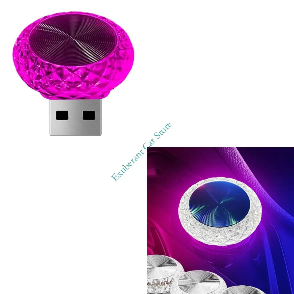 

H3CE CAR Home Double Использование светодиодного светового света USB Powered 7 Цветовых режимов играет в автоматическое для