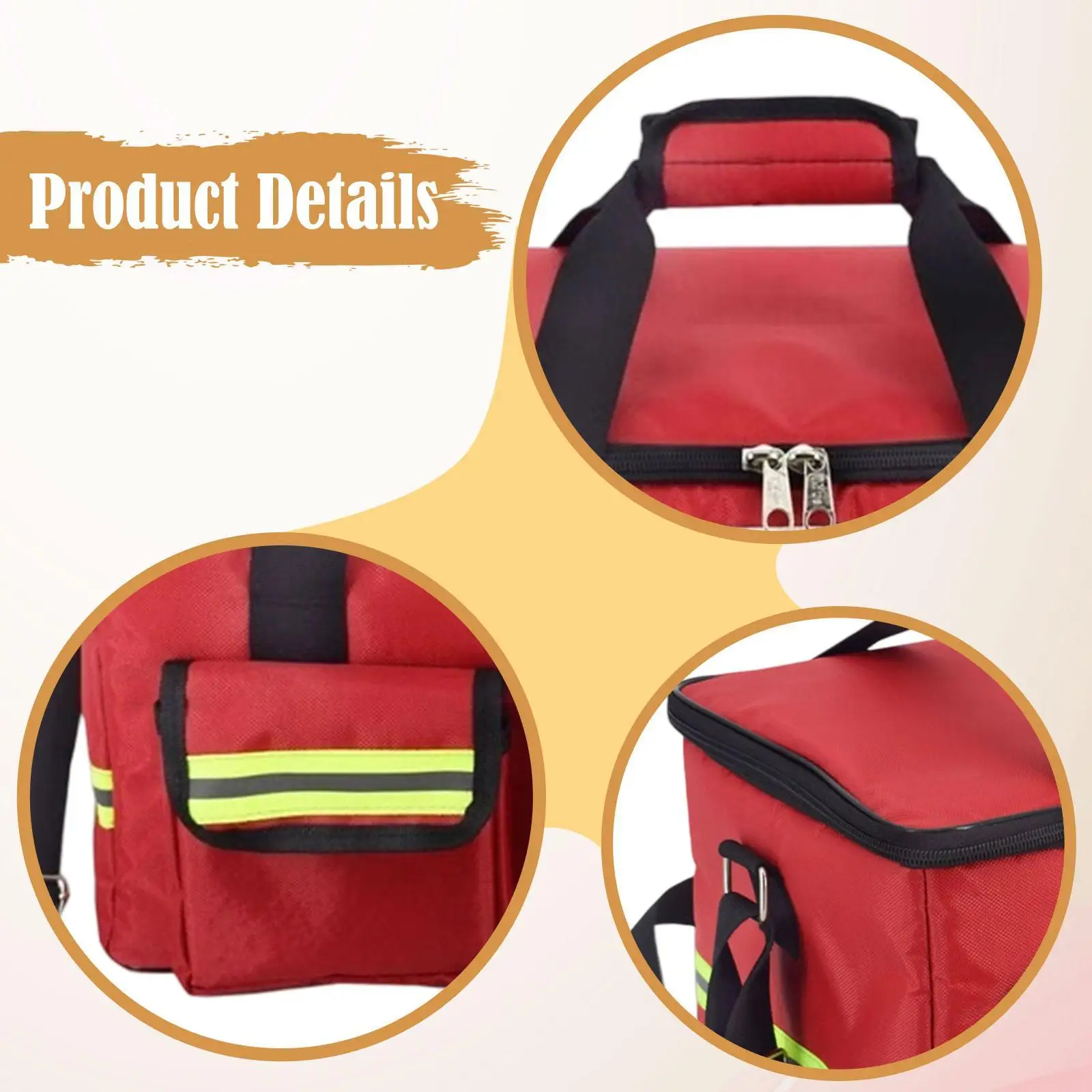 First Aid Bag Empty Storage Pouch Medical Organizer for Car Outdoor Hiking
