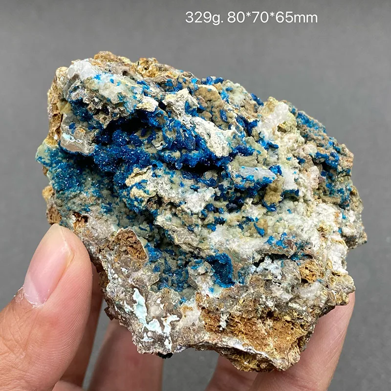 100% natural Pendant beads Dongchuan Shiguang  Veszelyite cavansite rough mineral specimen healing crystal gem collection