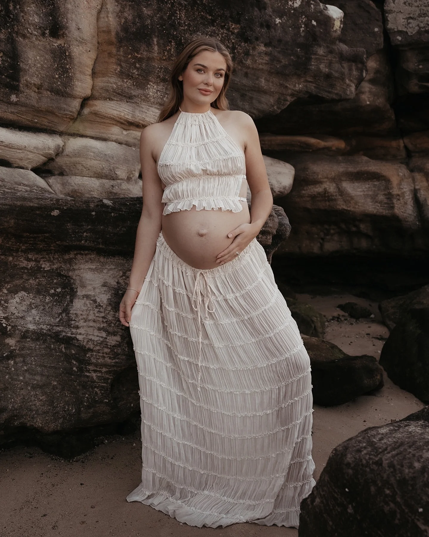 Maternity Dress Photoshoot Backless- Summer Loose Fit Pregnancy Photo Shoot Chiffon Maxi Dress for Pregnancy Photo Shoot clothes