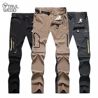 Pantalones de senderismo para hombre, convertibles, de secado rápido, ligeros, con cremallera, para viajes al aire libre, Camping, pesca