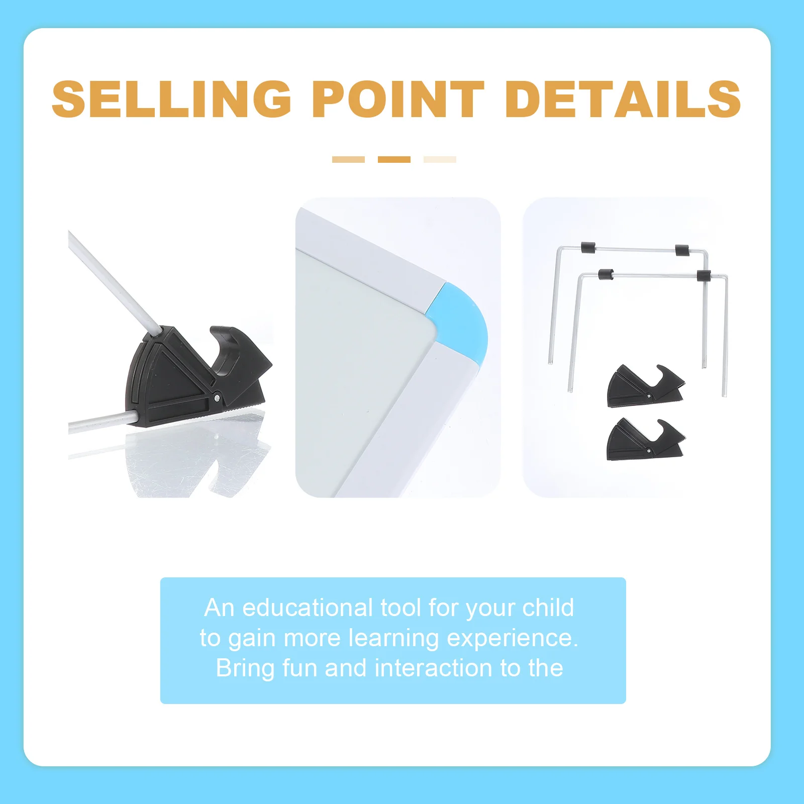 1Set Double-Sided Magnetic Writable Whiteboard with Stand for Office Message Painting Drawing Board Educational Use