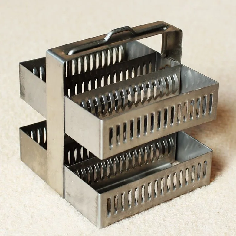 

Dyeing Rack Microbiology Slide Racks Laboratory Microscope Slides Holder Stainless Steel