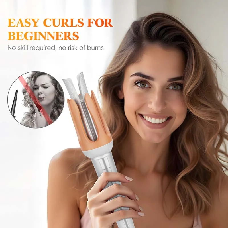 Professional Automatic Rotating Ceramic Hair Curler, PTC Fast‑Heating Auto Curling Iron Women Hair Styling Tools