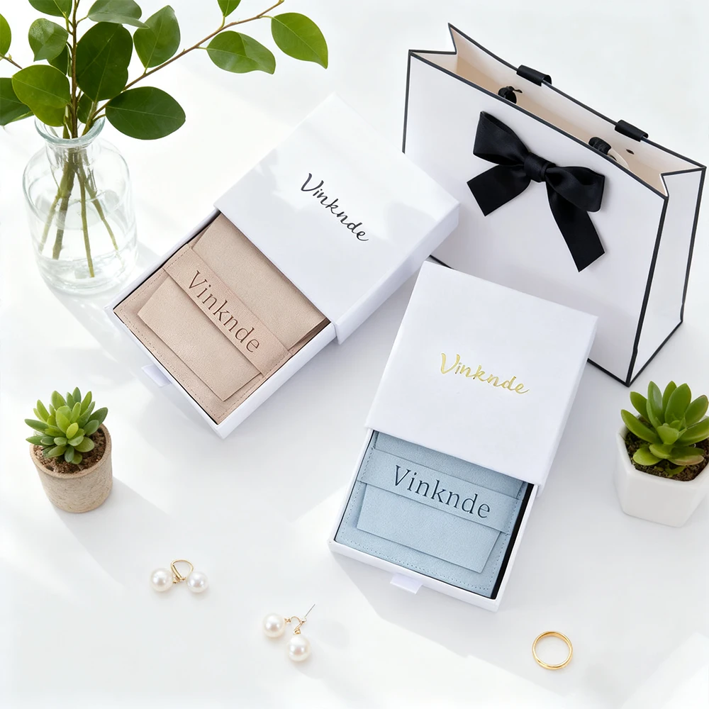 شعار مخصص الزفاف عيد الميلاد مجوهرات التعبئة والتغليف صناديق أدراج موضة القرط حلقة قلادة مجوهرات هدية صندوق مع حقيبة رفرف السائبة