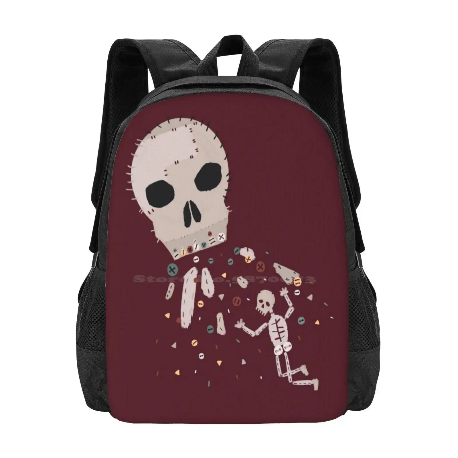 

"Vomiting Buttons" - Our Flag Means Death Inspired Design Hot Sale Schoolbag Backpack Fashion Bags Pirates Black Bonnet Taika