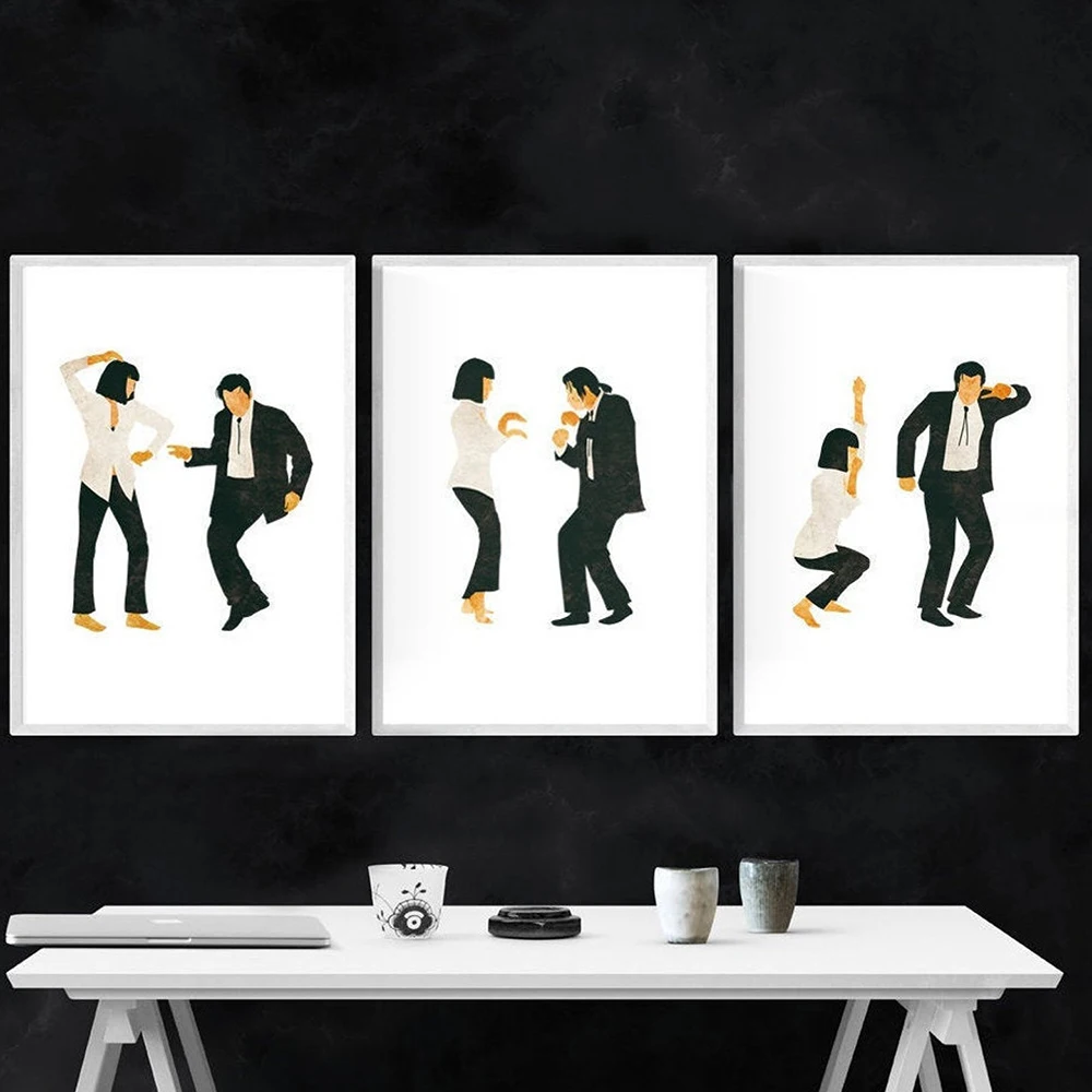 Pulp Fiction Poster Art Print Classic Movie Silk Poster Wall Art Painting Wall Picture Home Decor