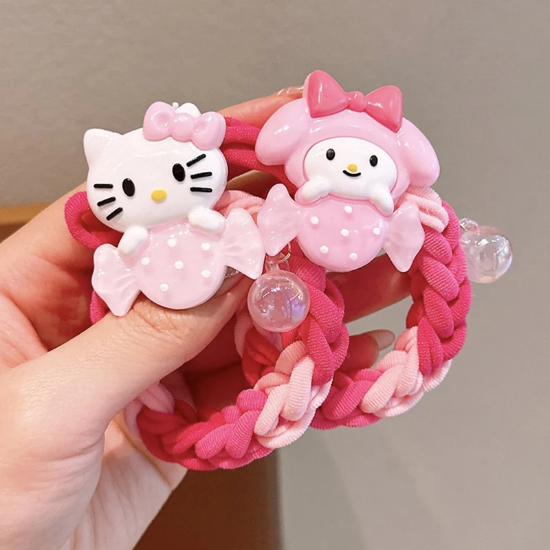 Cute Cinnamorolls Hair Ring Girl Autumn/Winter Plush Large Intestine Hair Rings Kawaii Kuromis Girl Friend Hair Accessories Gift