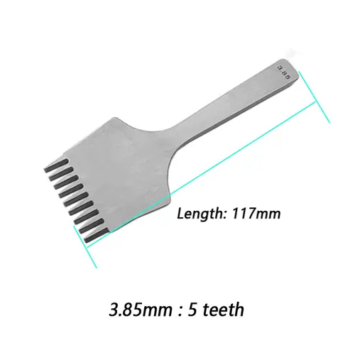 Leather Craft Punches Tool Set Pricking Iron French Chisel with Polished Prongs 2.7/3.0/3.38/3.85mm for Punching Stitching Holes - Image 7
