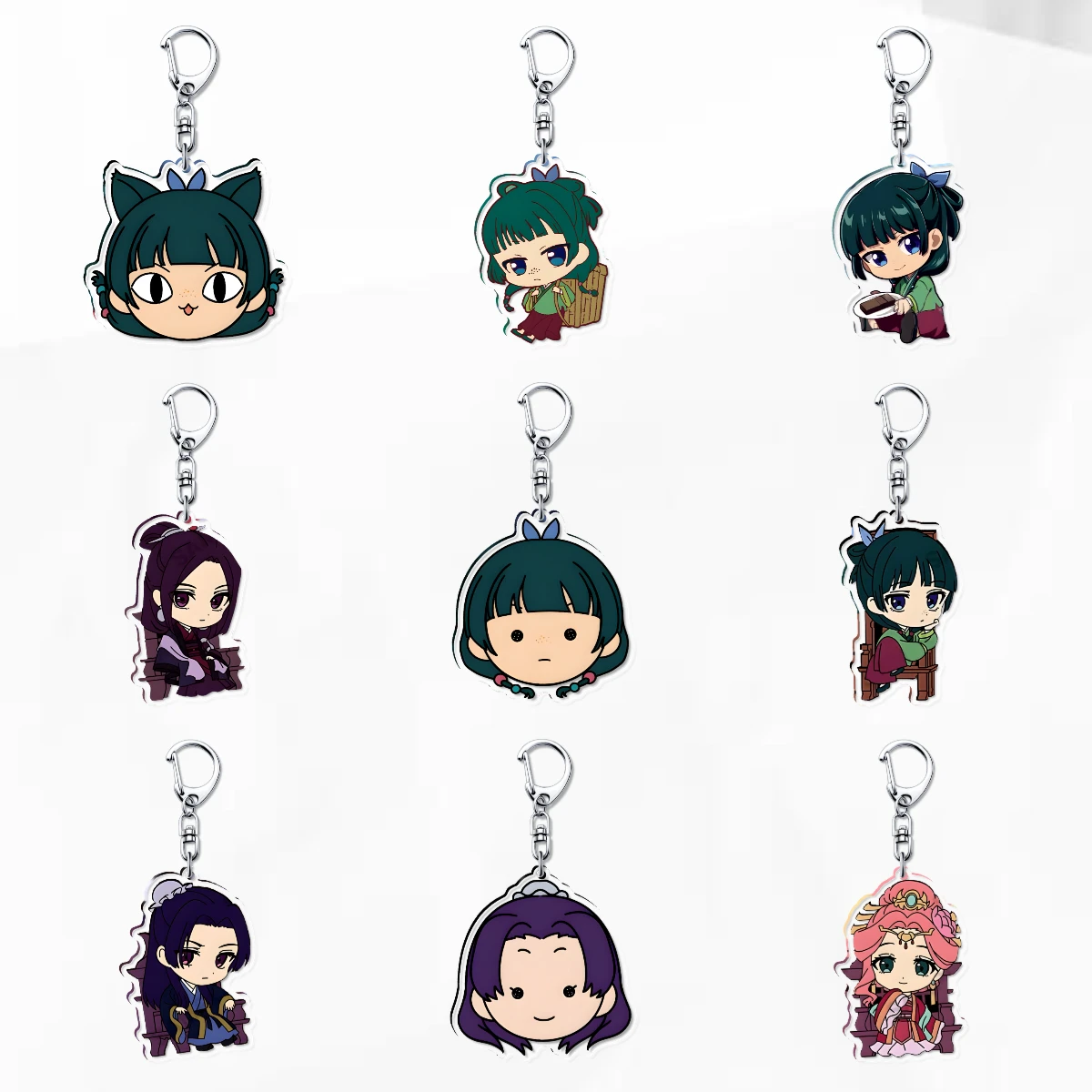 Anime Diaries Kusuriya No Hitorigoto The Apothecary Diaries Keychain Acrylic Figure Maomao Gao Shun Li Bai Cosplay Keyring Gifts