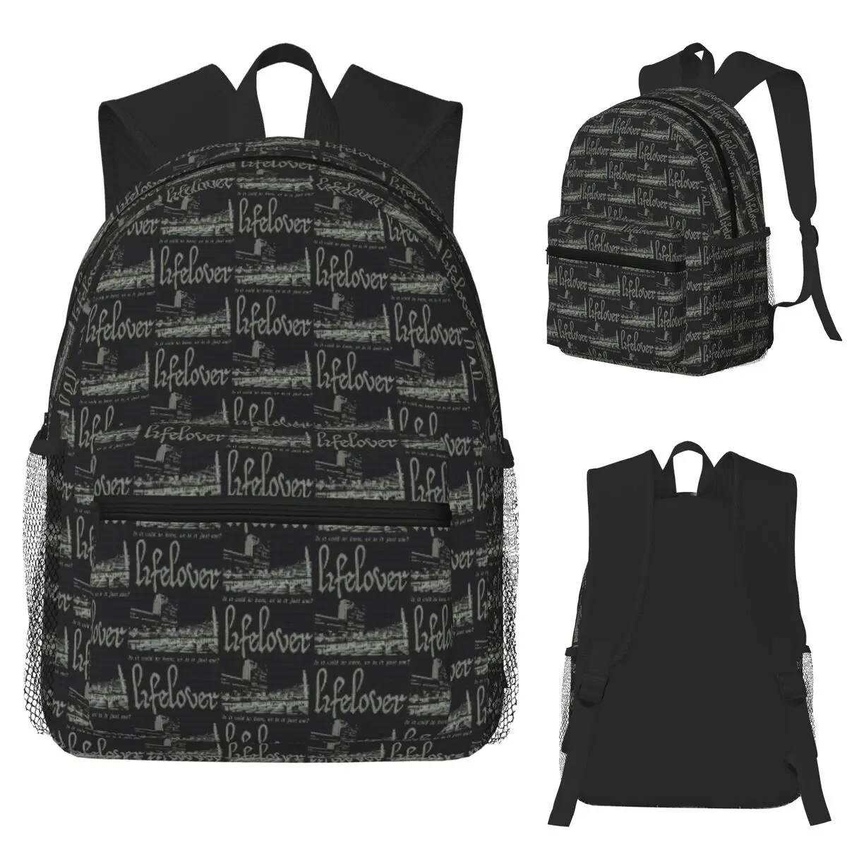 Lifelover Black Metal Band Depressive Rock Erotik Music Student Backpack School Bag Hiking Travel Daypack Bookbag Shoulder Bags