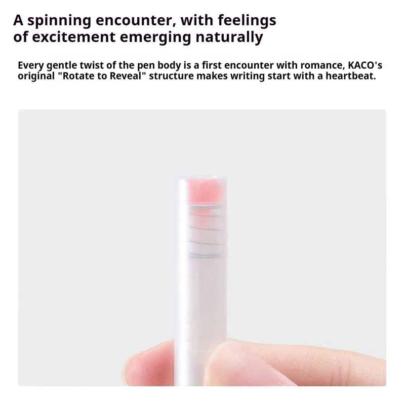 KACO FIRST Mechanical Pencil Rotating Automatic Core Creative Transparent Color Pen Holder,0.5mm Writing Exam Stationery Pencil