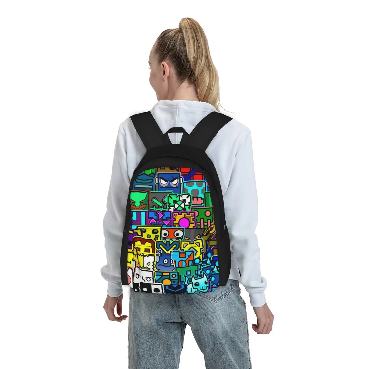 Geometrie Muster Rucksäcke Jungen Mädchen Bücher tasche Studenten Schult aschen Cartoon Kinder Rucksack Reise Rucksack Umhängetasche