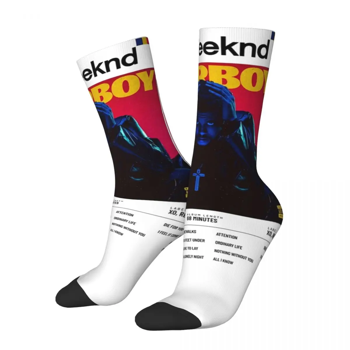 Pop Music Rapper The Weeknd Starboy Outfits Men Women Socks Cozy Graphic Crew Socks Soft Best Gift Idea