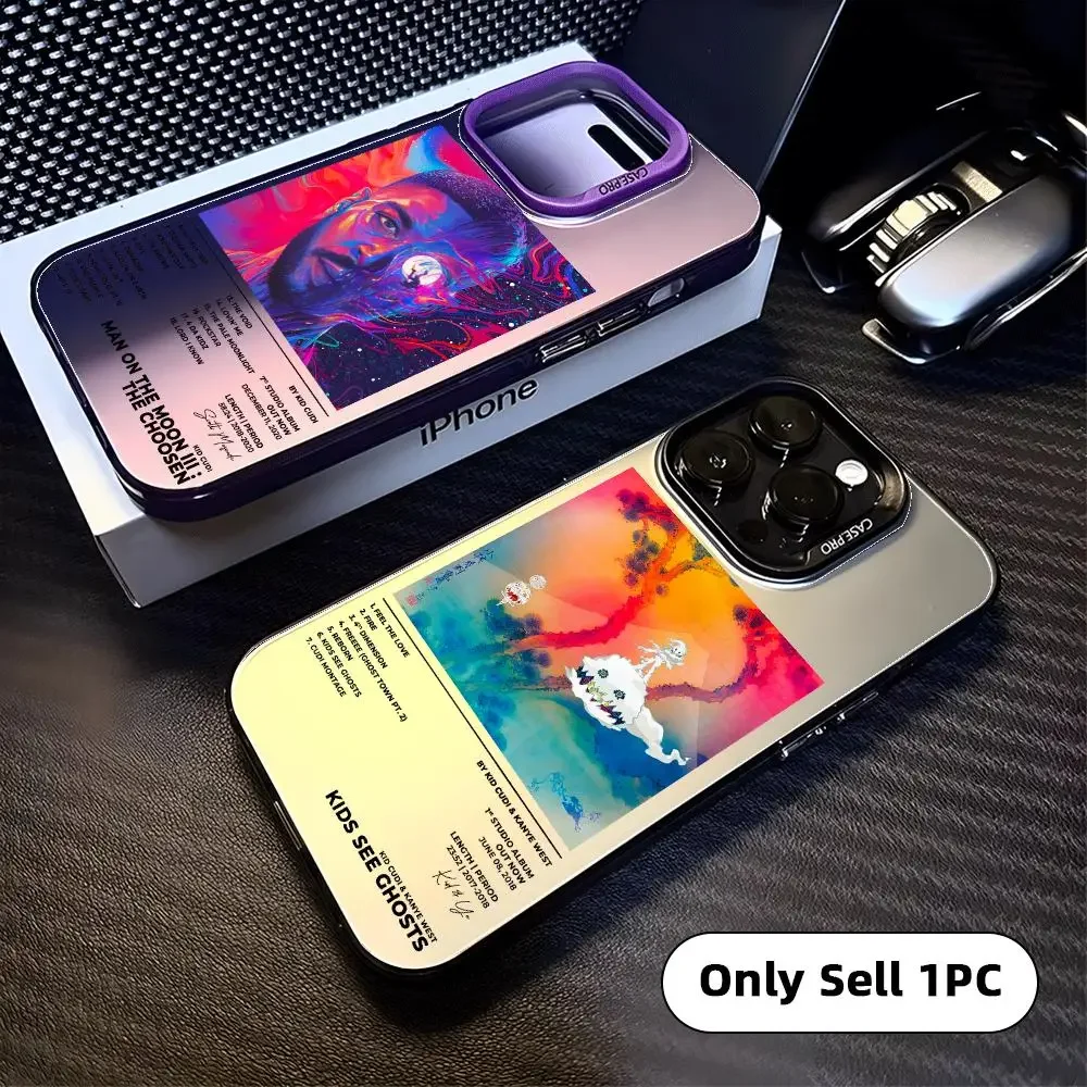 Rapper Kid C-Cudi Phone Case For iPhone 17 16 15 14 13 12 11 Pro Max Designer Matte Laser Aurora Funda Phone Case