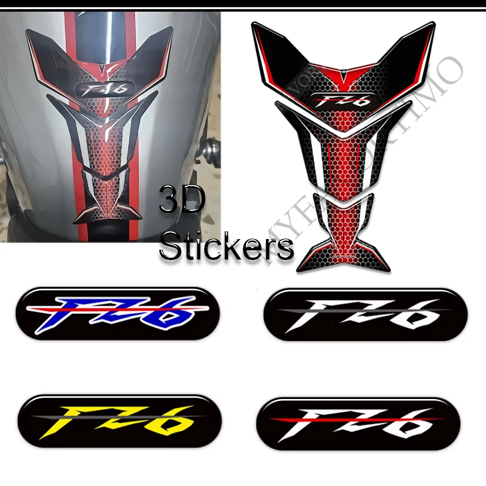 

Motorcycle Tank Pad Decal Gas Fuel Oil Kit Knee Emblem Logo Fairing Fender Windshield Stickers For Yamaha FZ6 FZ6S FZ6N