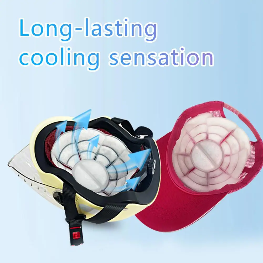 PCM Hat Ice Pack Heatstroke Prevention raffreddamento Outdoor Self-Cooling Reusble casco di sicurezza berretto da ciclismo sensazione di raffreddamento duratura