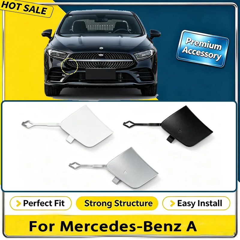 For Mercedes-Benz A Class W177 Z177 A160 A200 A220 AMG Line 2019-2021 Front Bumper Tow Hook Cap Towing Eye Cover A1778856500