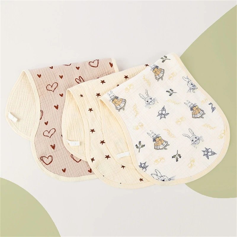 Organic Baby Bibs Burp Cloths for Baby Boys and Girls Absorbent Burping Cloth Unisex Fashion Newborn Saliva Towel