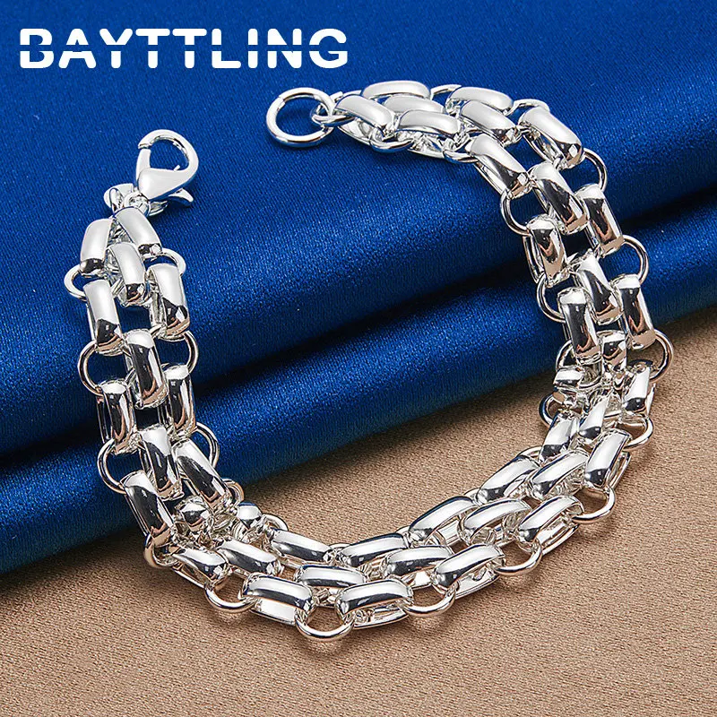 

2024 New 925 Sterling Silver Exquisite Three Layer Bracelet For Women Fashion Wedding Engagement Gift Jewelry Party Accessories