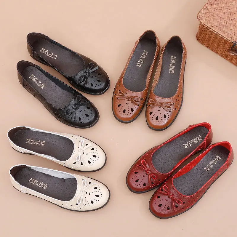 Summer Fashionable Versatile Women Sandals Minimalist Comfort Soft Sole Shoes Lightweight Breathable Hollow Out Women's Flats