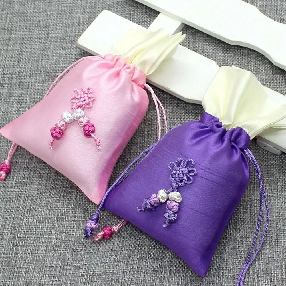 Chinese Knot Drawstring Storage Bag Candy Bag Spice Bag Chinese Style Sachet Jewelry Packaging for Filled Fragrant Herbs