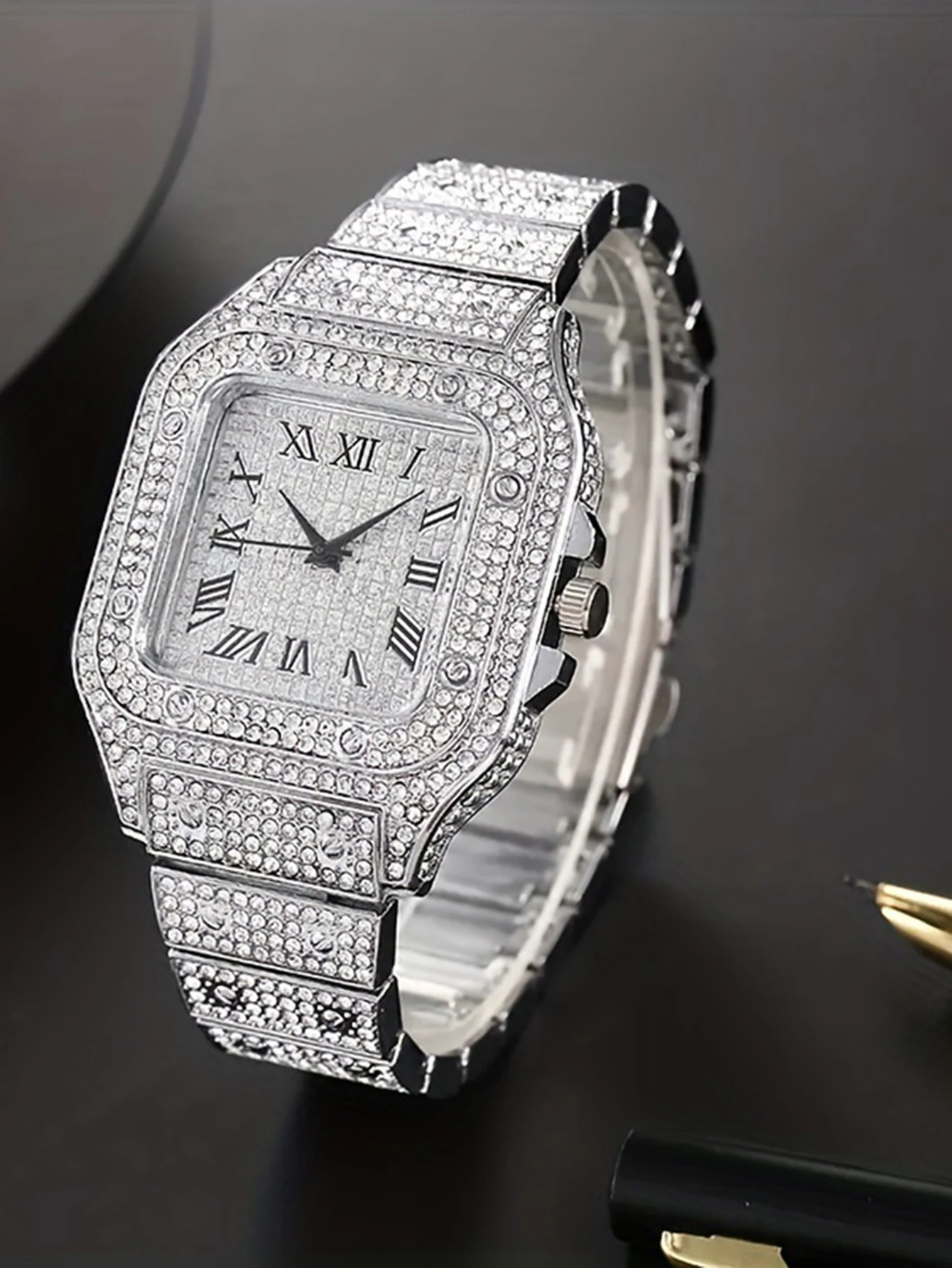 2023 Diamond Womens Watches Luxury Brand Fashion Quartz Wristwatch Hip Hop Diamond New Watch For Women Fashion Lady\'s Gold