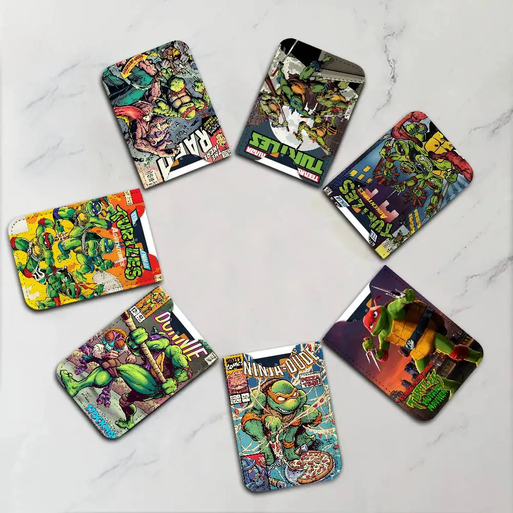 Popular T-Teenage M-Mutant N-Ninja T-Turtles Light and thin mini bag small and portable bus card protective leather case