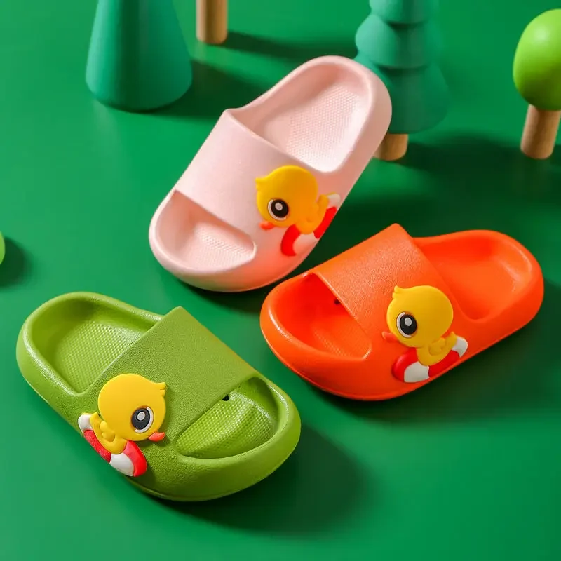 Zapatillas antideslizantes para niños y niñas, zapatos de baño de dibujos animados, para interiores, verano, novedad