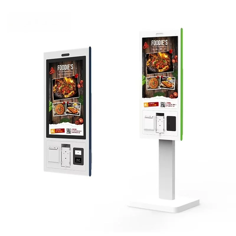 Interactive Self-Order Payment Kiosk Restaurant Automatic Touch Screen Monitoring Cash Register