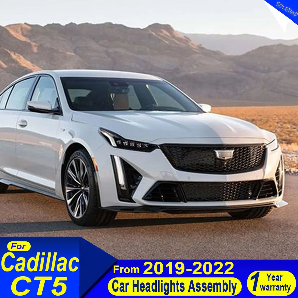 

Car Headlights For Cadillac CT5 2019 2020 2021 2022 new style DRL Headlamp Assembly Upgrade High Configure Projector Lens