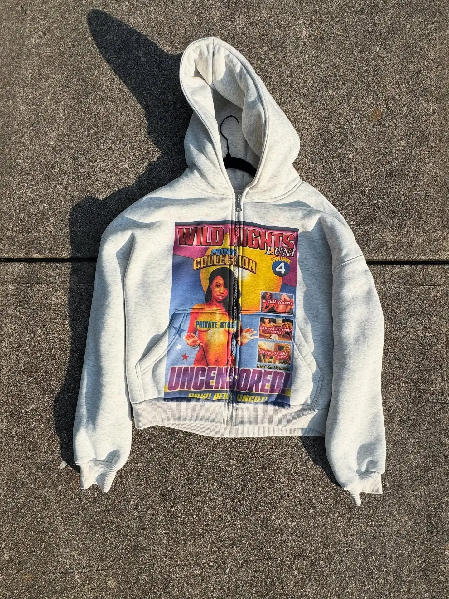 

Luni Wild Nights Live Print Loose Zipper Hoodie Women Street Y2k New Hip Hop Punk Rock Sweatshirt Best Sell Unisex Casual Hoodie