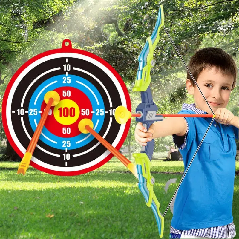 

Kid Archery Set Bow and Arrow Light-up Suction Cup Target Outdoor Shooting Sport Game Luminous Bow Arrow Toy Boy Birthday Gifts