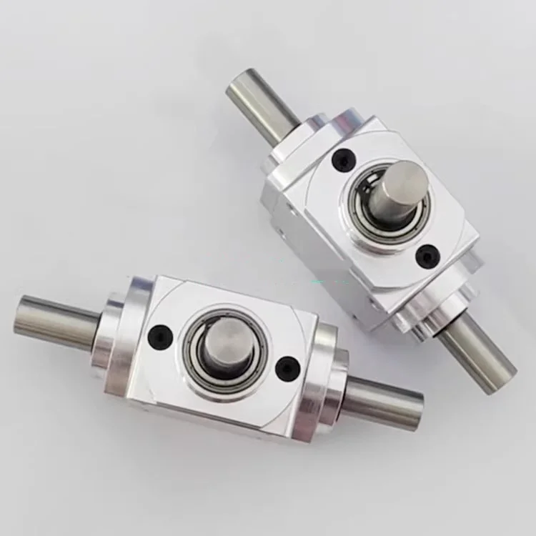 Small 1:1 T-type cross commutator shaft diameter 10 right-angle drive gearbox bevel gearbox rotation
