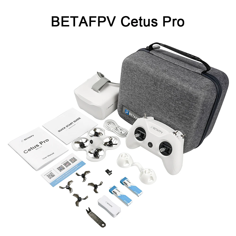 【HOT】BETAFPV Cetus Pro 75mm Ready-to-Fly LiteRadio 2SE Frsky 25mW Lite 1-2s Pro Brushless Racing VR02 Goggles FPV Beginners Dron