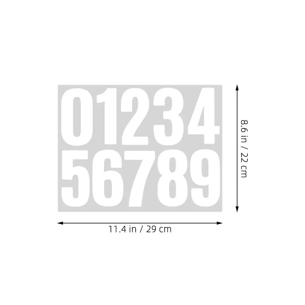 10Sheets Self-Adhesive Number Stickers Large Clear Outdoor Mailbox House Door Address Labels Weatherproof Fade Resistant Stick