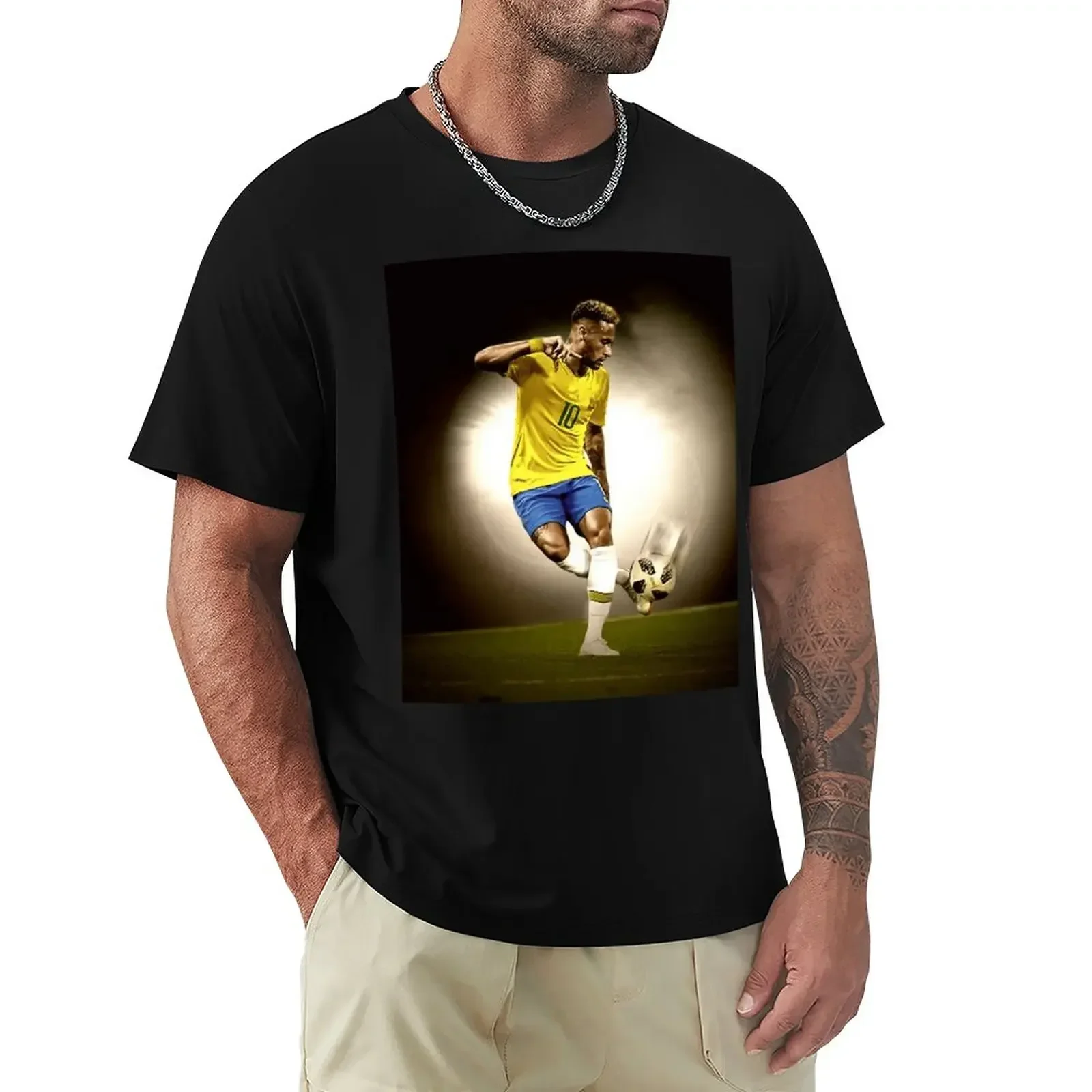 Sports Leisure Eur Size Vintage Tshirt Neyymmar And Jr Brazil Celebrate Soccer Striker 3 Vintage  harajuku  men clothing