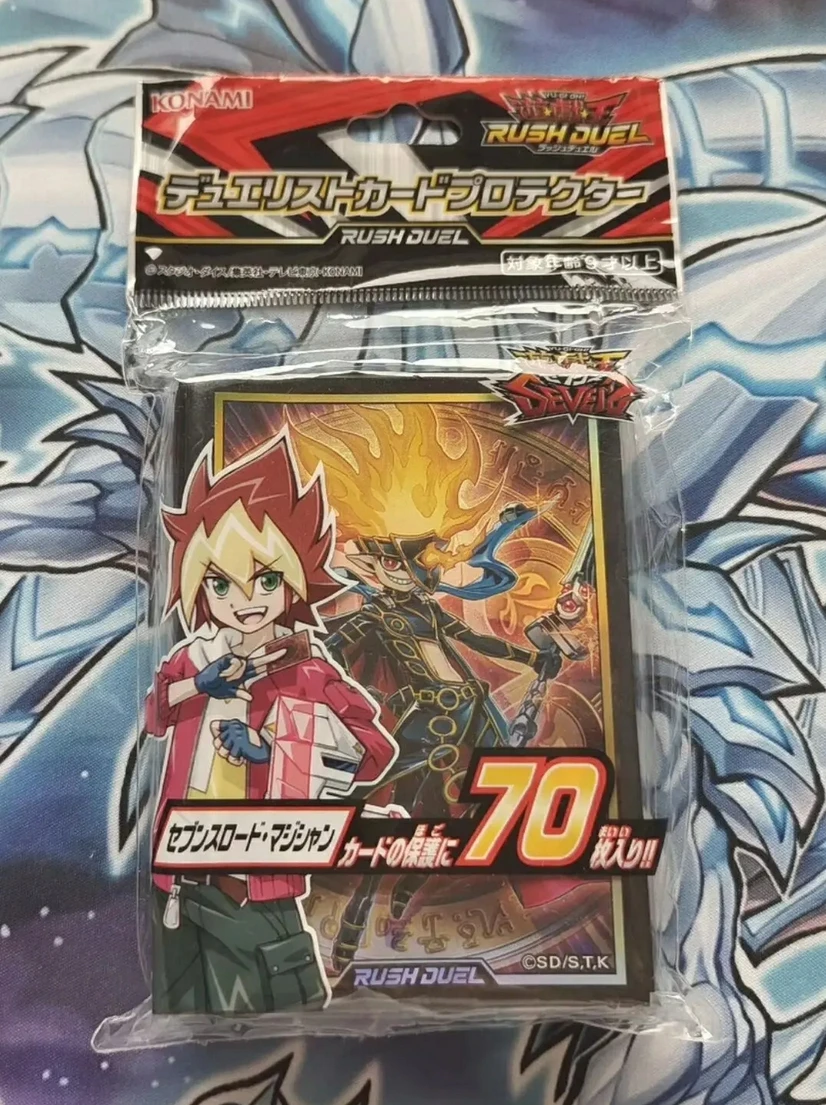 

70Pcs Yugioh KONAMI Rush Duel Monsters RD Sevens Road Magician Oudou Yuuga Official Collection Sealed Card Protector Sleeves