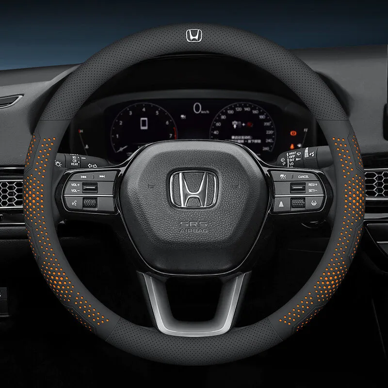 

Car Steering Wheel Cover Leather for Honda City Civci Fit Jazz HRV BRV CRV WRV Brio Accord Lead Mobilio Mugen Type R S Car