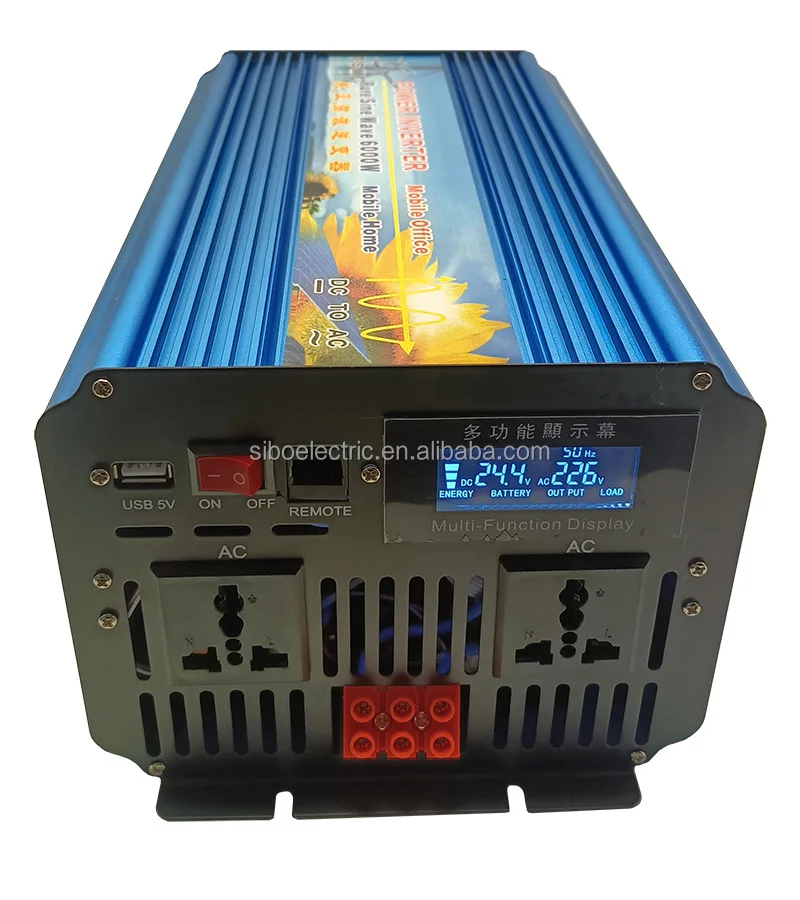 Inversor de onda sinusoidal pura de potencia máxima 12000W 6000W CC 36V a CA 220V 230V 240V 50HZ con pantalla Digital fuera de la red